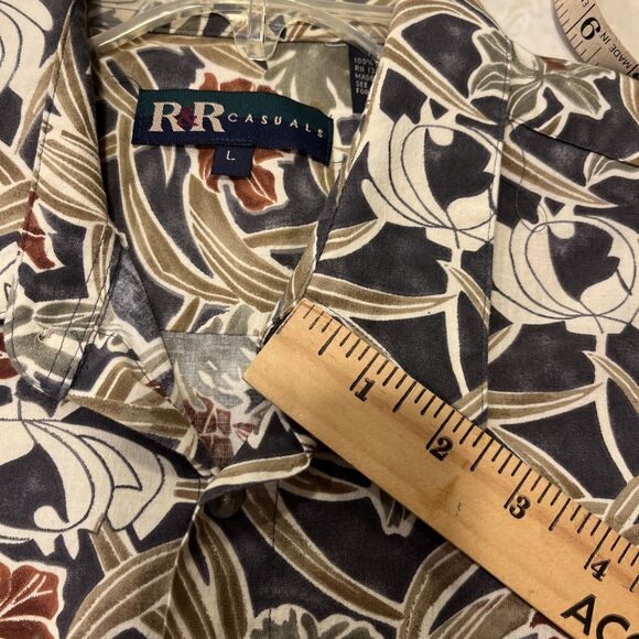 Vtg Mens Hawaiian SS Button Up Collared Shirt Sz L - Picture 10 of 10